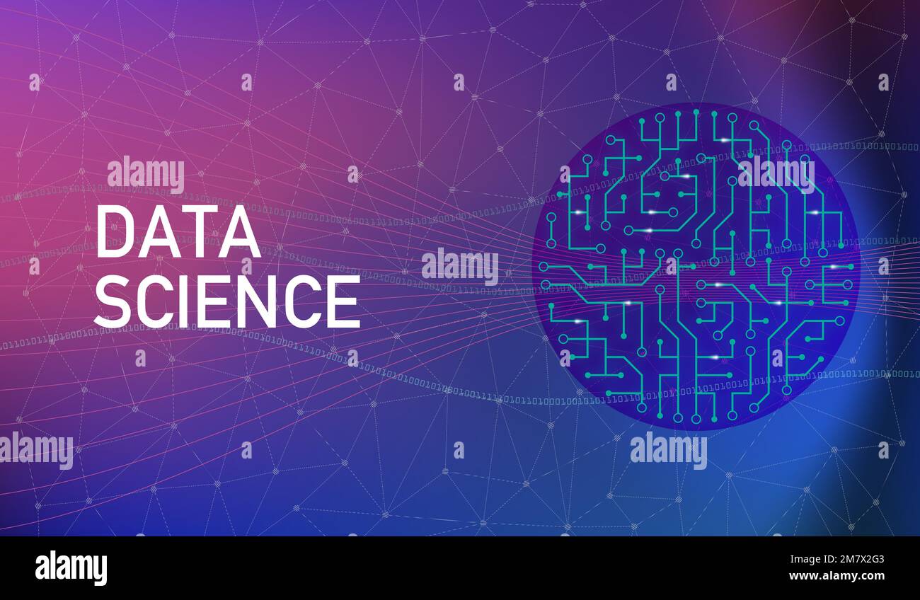 Scienza dei dati, Big Data, sfondo, industria 4,0 Foto Stock