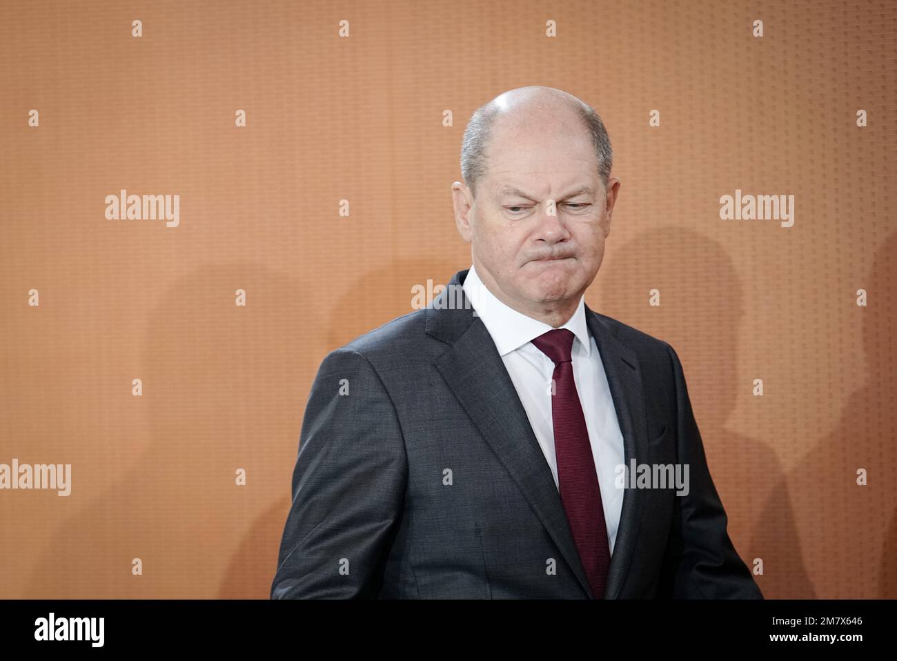 Berlino, Germania. 11th Jan, 2023. Il Cancelliere OLAF Scholz (DOCUP) partecipa alla riunione del Gabinetto federale presso l'Ufficio del Cancelliere. Credit: dpa Picture Alliance/Alamy Live News Foto Stock