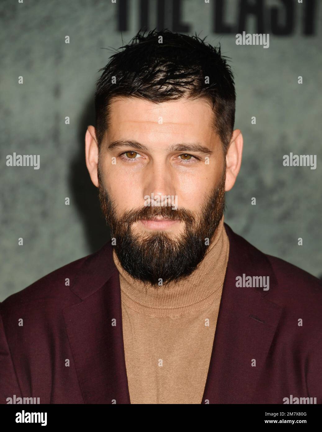 LOS ANGELES, CALIFORNIA - GENNAIO 09: Casey Deidrick partecipa alla Los Angeles Premiere di "The Last of US" di HBO al Regency Village Theatre lo scorso Gennaio Foto Stock