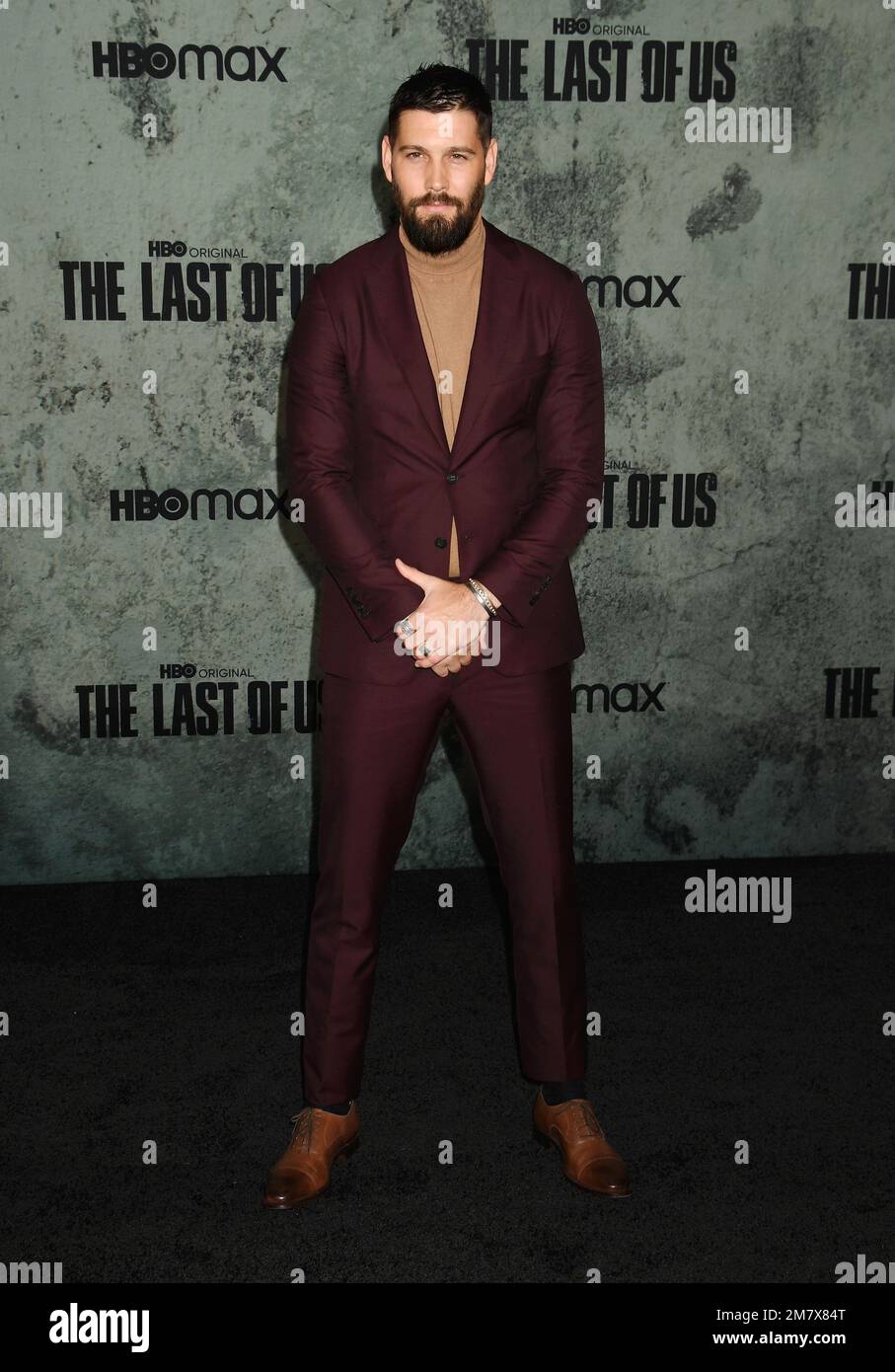 LOS ANGELES, CALIFORNIA - GENNAIO 09: Casey Deidrick partecipa alla Los Angeles Premiere di "The Last of US" di HBO al Regency Village Theatre lo scorso Gennaio Foto Stock