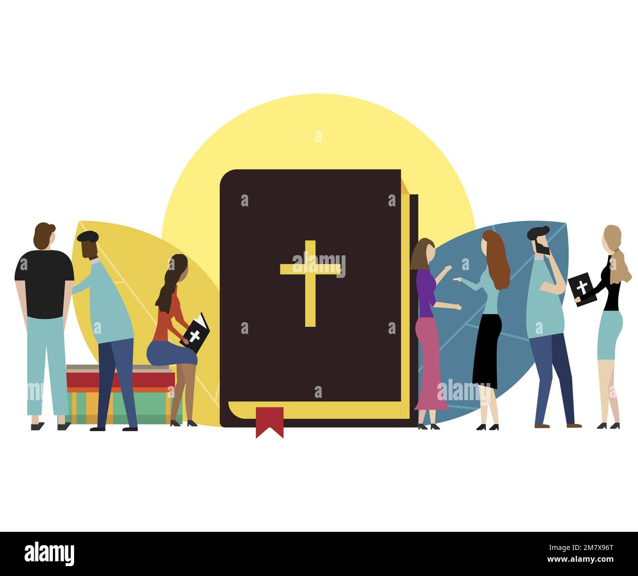 concetto biblico isolato su sfondo bianco. Illustrazione vettoriale. EPS 10. Illustrazione Vettoriale