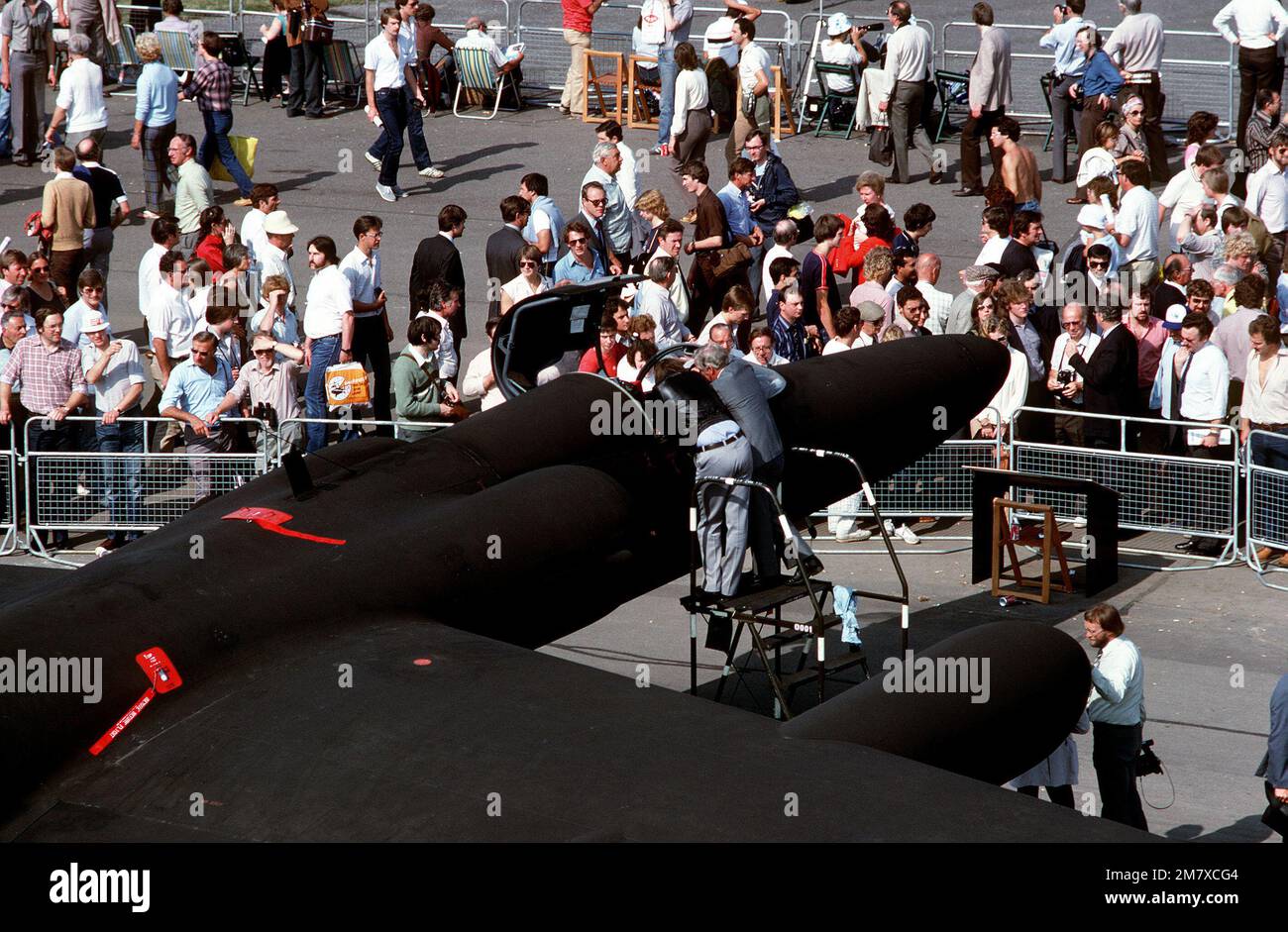 Un aereo da ricognizione U-2 è esposto al Farnborough Air Show. Base: Farnborough Paese: Inghilterra / Gran Bretagna (ITA) Foto Stock