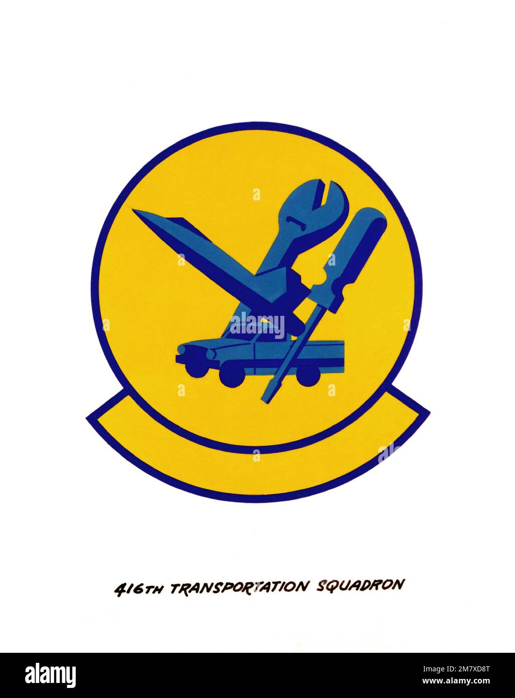 Insegne approvate per: 416th Transportation Squadron. Paese: Sconosciuto Foto Stock
