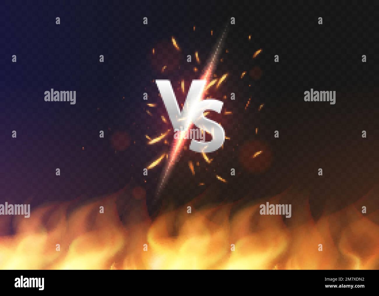 Rispetto allo sfondo. Contro logo vs lettere per sport e lotta concorrenza.Vector illustrazione. EPS 10. Illustrazione Vettoriale