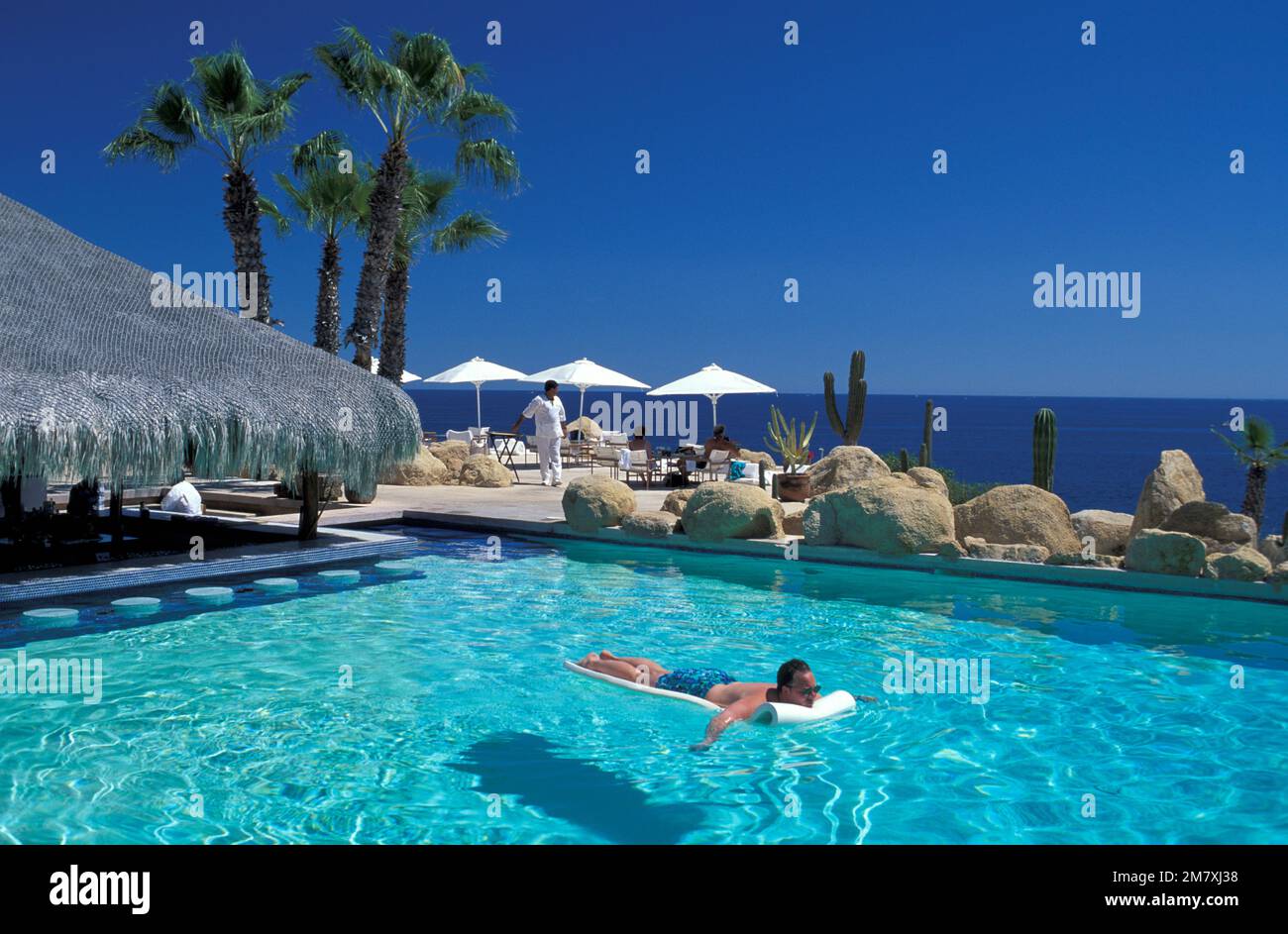 Messico, , Baja California sur, piscina dell'hotel Foto Stock
