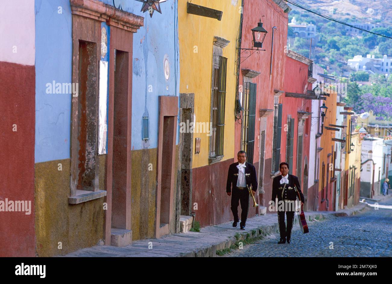 Messico, Guanajuato, San Miguel de Allende, via, Mariachi, MR=sì Foto Stock