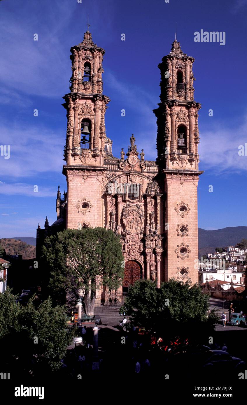 Messico, Guerrero, Taxco, Parroquia de Santa Prisca Foto Stock