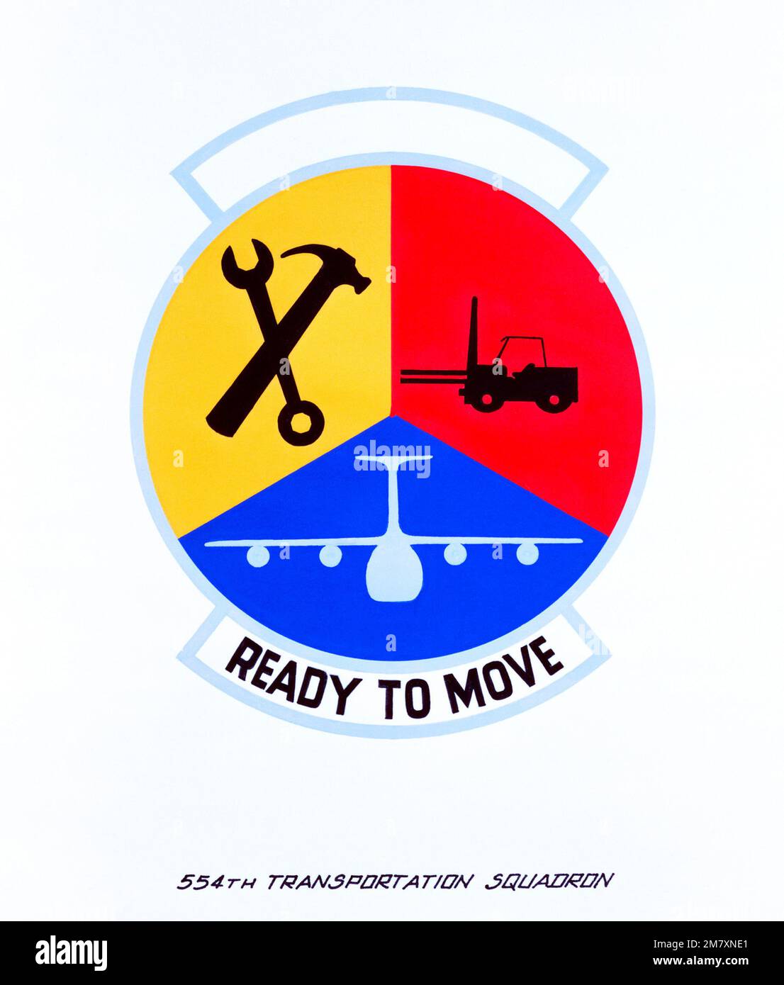 Insegne approvate per: 554th Transportation Squadron. Paese: Sconosciuto Foto Stock