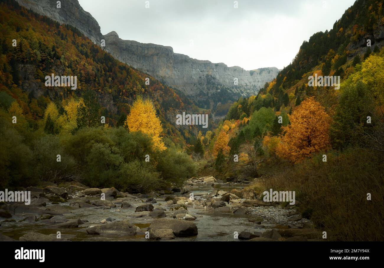 Parco Nazionale di Ordesa in autunno Foto Stock
