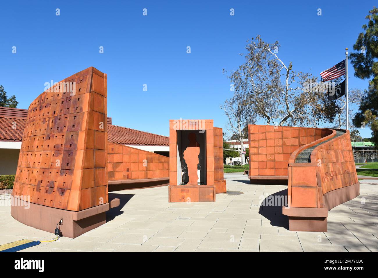 MISSIONE VIEJO, CALIFORNIA - 8 GENNAIO 2023: Veterans Memorial sul Campus del Saddleback College. Foto Stock