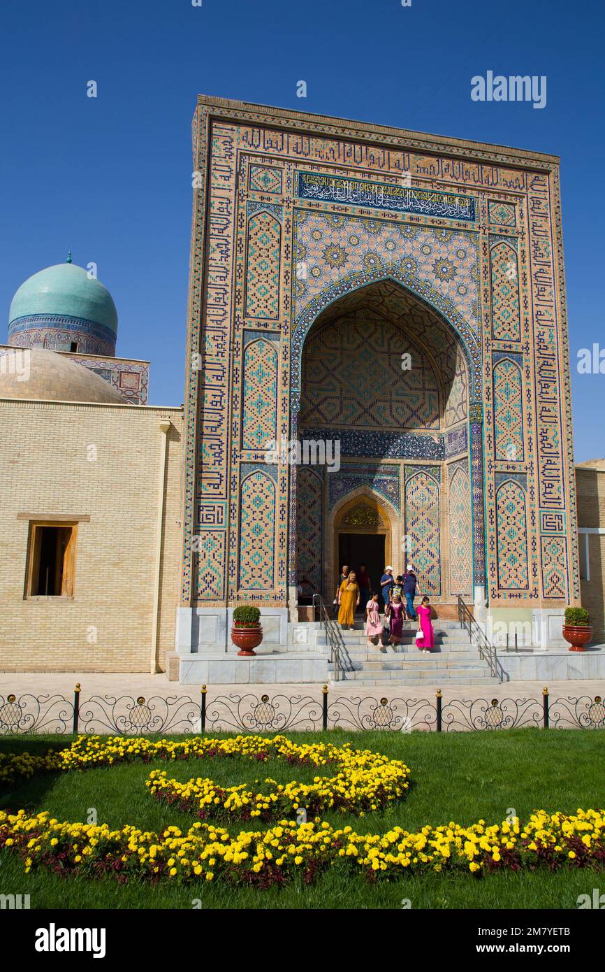 Ingresso, Shah-i-Zinda, Samarcanda, Uzbekistan Foto Stock