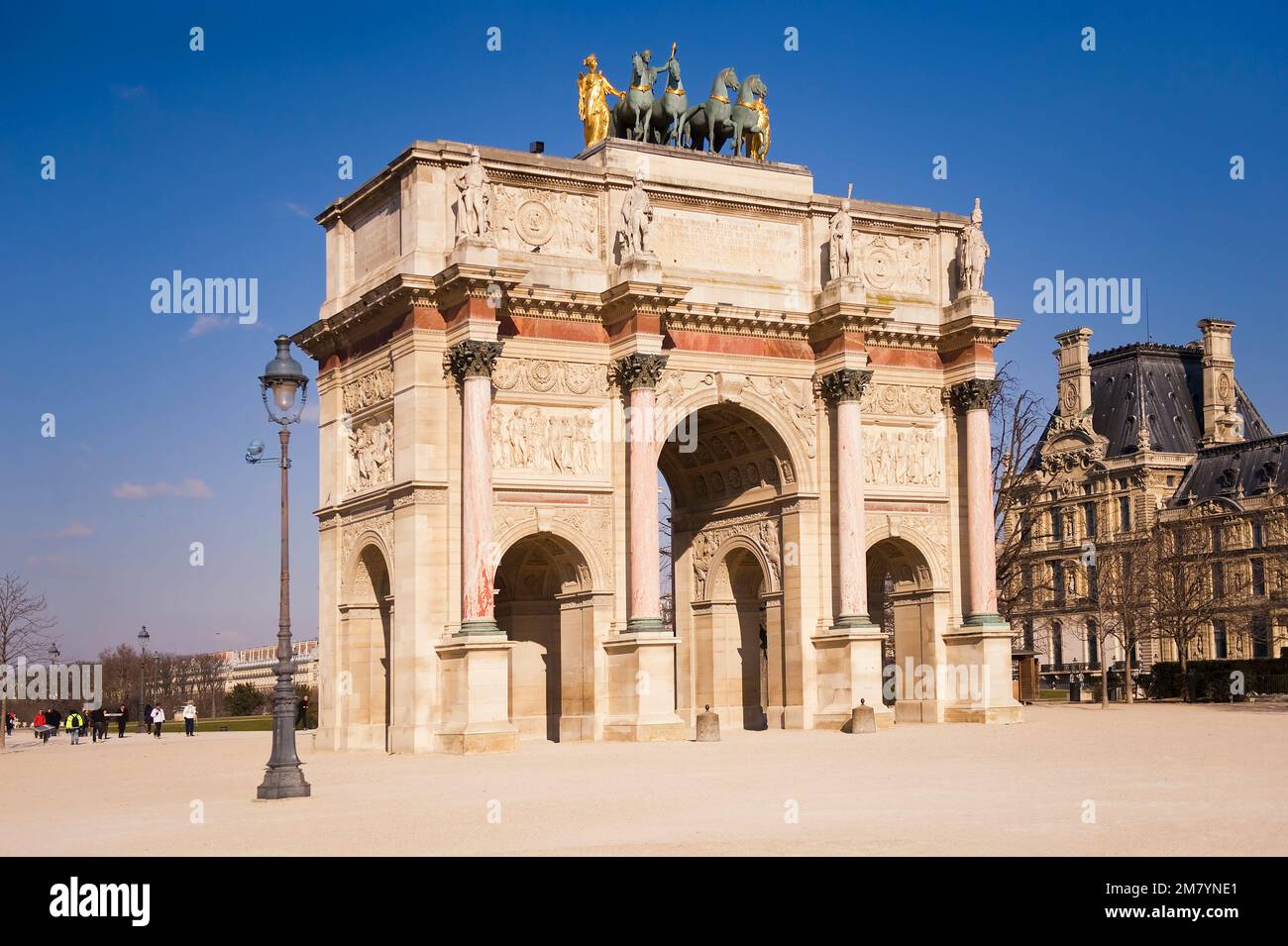 Arc de triomphe du Carrousel, giostra Plaza, Parigi, Francia Foto Stock