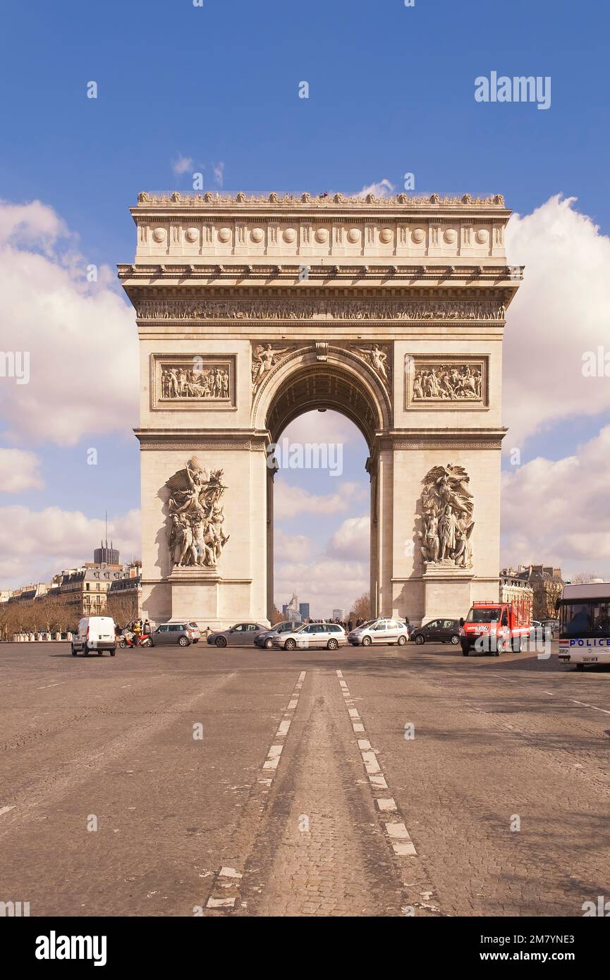 Arco trionfale, Piazza Charles de Gaulle, Parigi, Francia Foto Stock