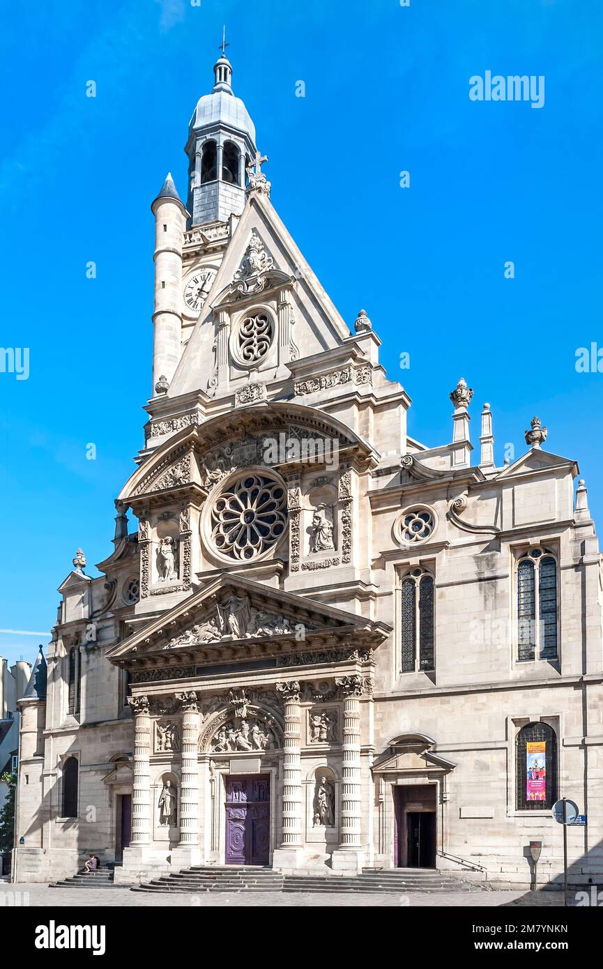 Saint Etienne du Mont Chiesa, Parigi, Francia Foto Stock