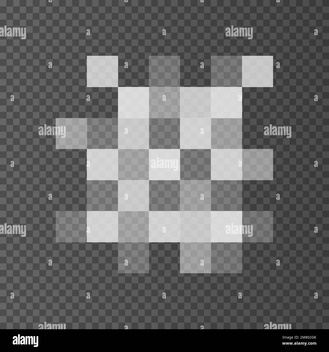 Segni censurati in pixel isolati su sfondo trasparente. Illustrazione vettoriale. EPS 10. Illustrazione Vettoriale