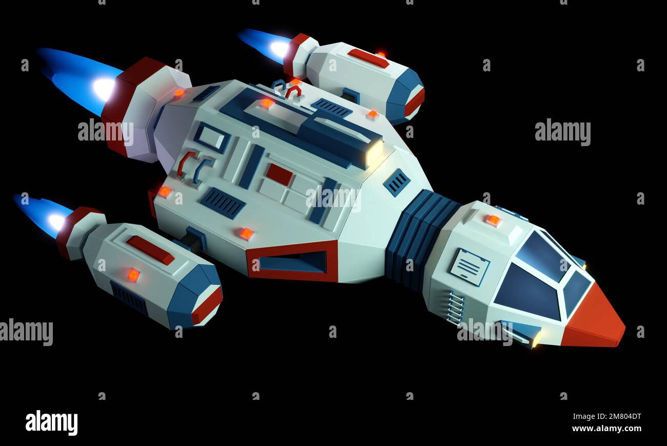 L'astronave interstellare vola nello spazio Foto Stock