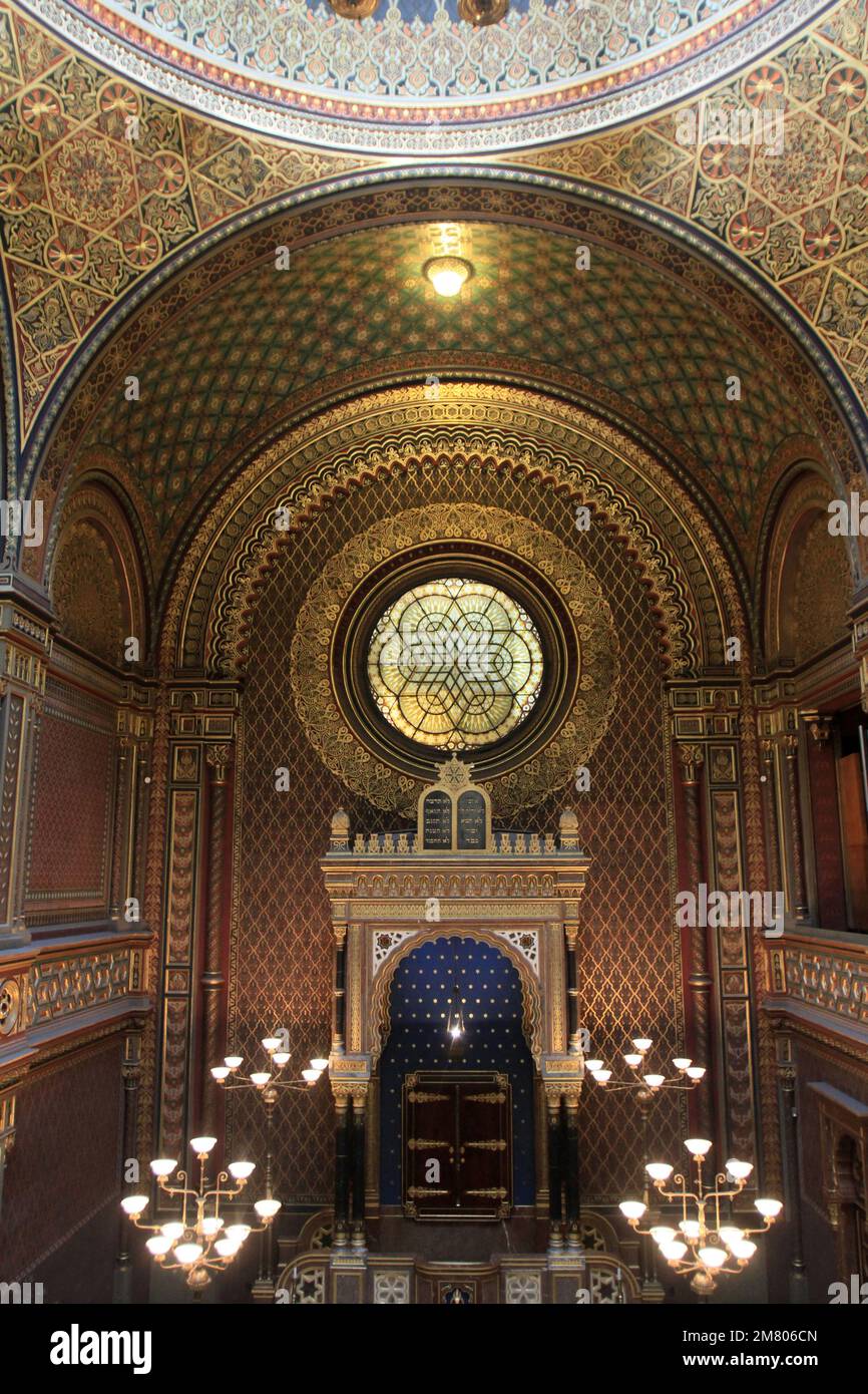 Sinagoga Espagnole. Praga. Tchèquie. Europa. Foto Stock