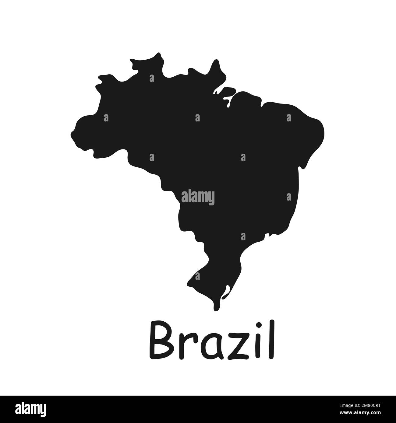 icona della mappa del brasile isolata su sfondo bianco. Illustrazione vettoriale. EPS 10. Illustrazione Vettoriale