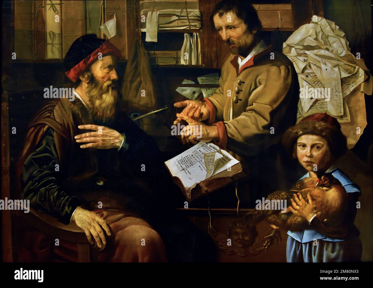 CONSULTAZIONE 1630 autore Johan Woutersz, conosciuto come STAP Amsterdam 1599-1663 The, Paesi Bassi, Olanda, Foto Stock