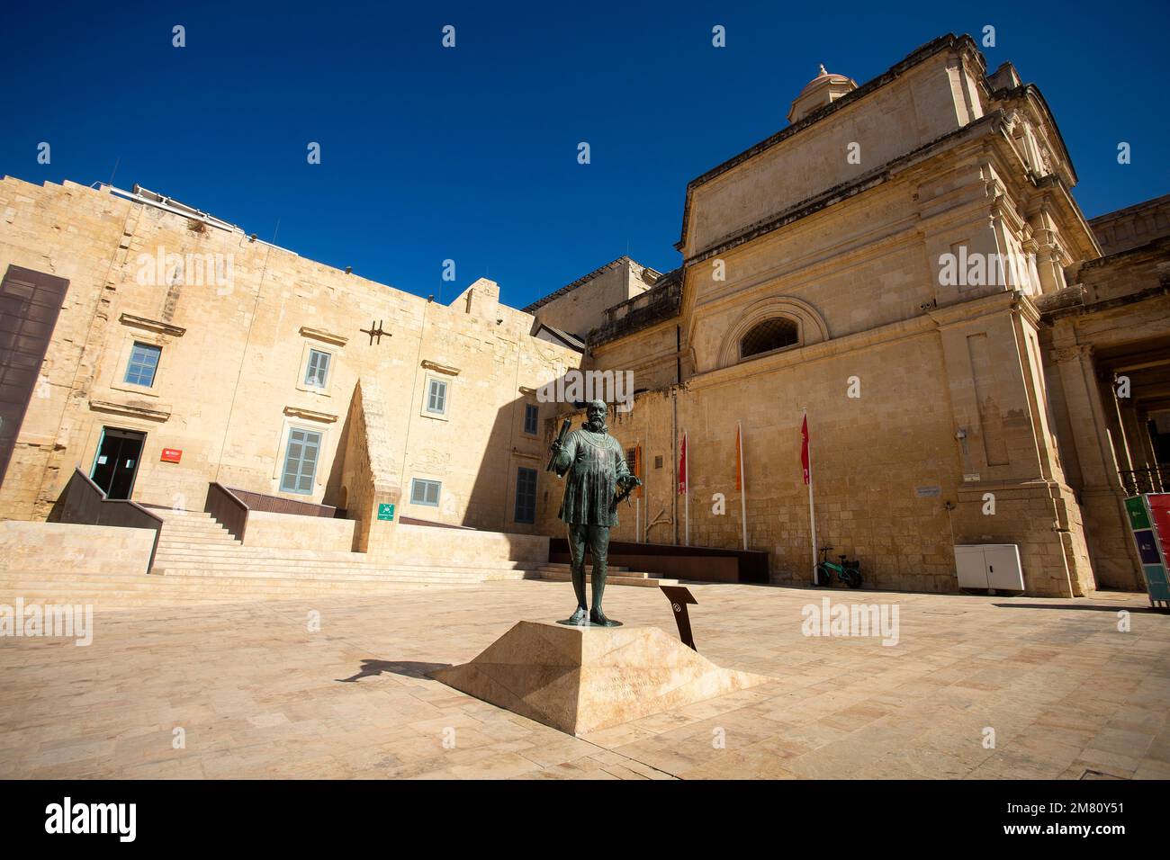 Valletta, Malta. Ottobre 7, 2022. Monumento al Maestro dell'Ordine dei Johanniti, Jean Parisot de la Valette Foto Stock