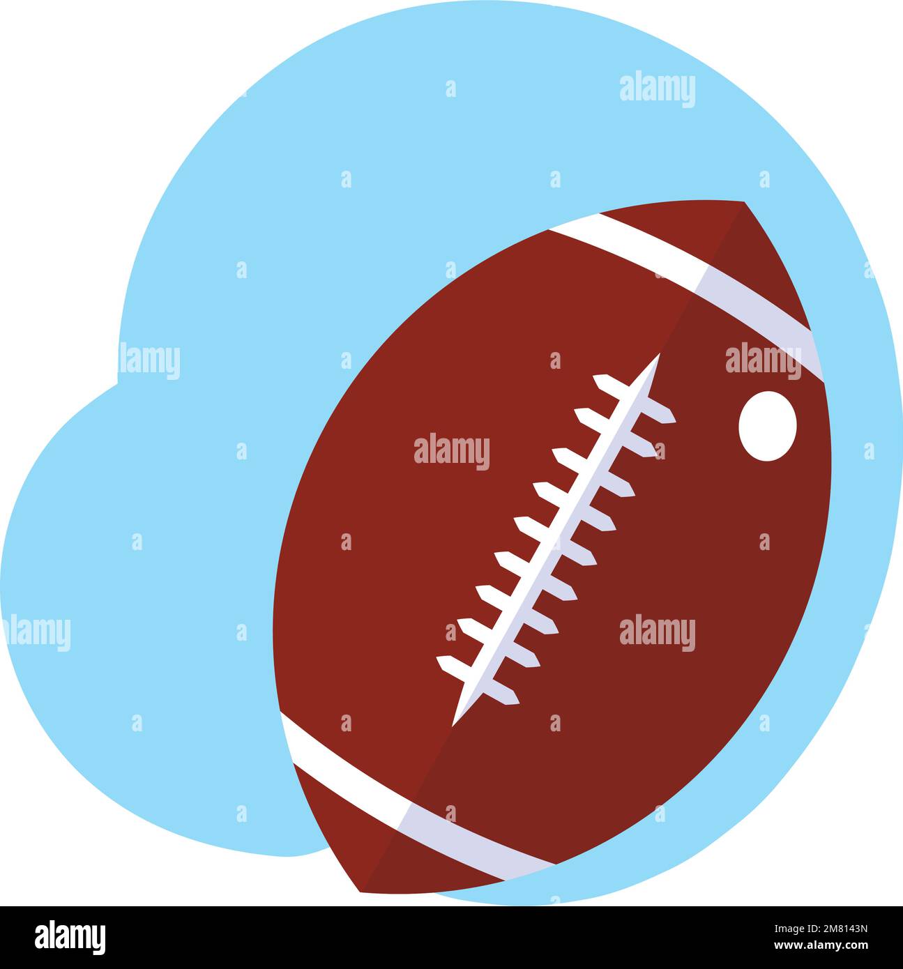 Pallone isolato in pelle da calcio icona Design piatto Vector Illustrazione Vettoriale
