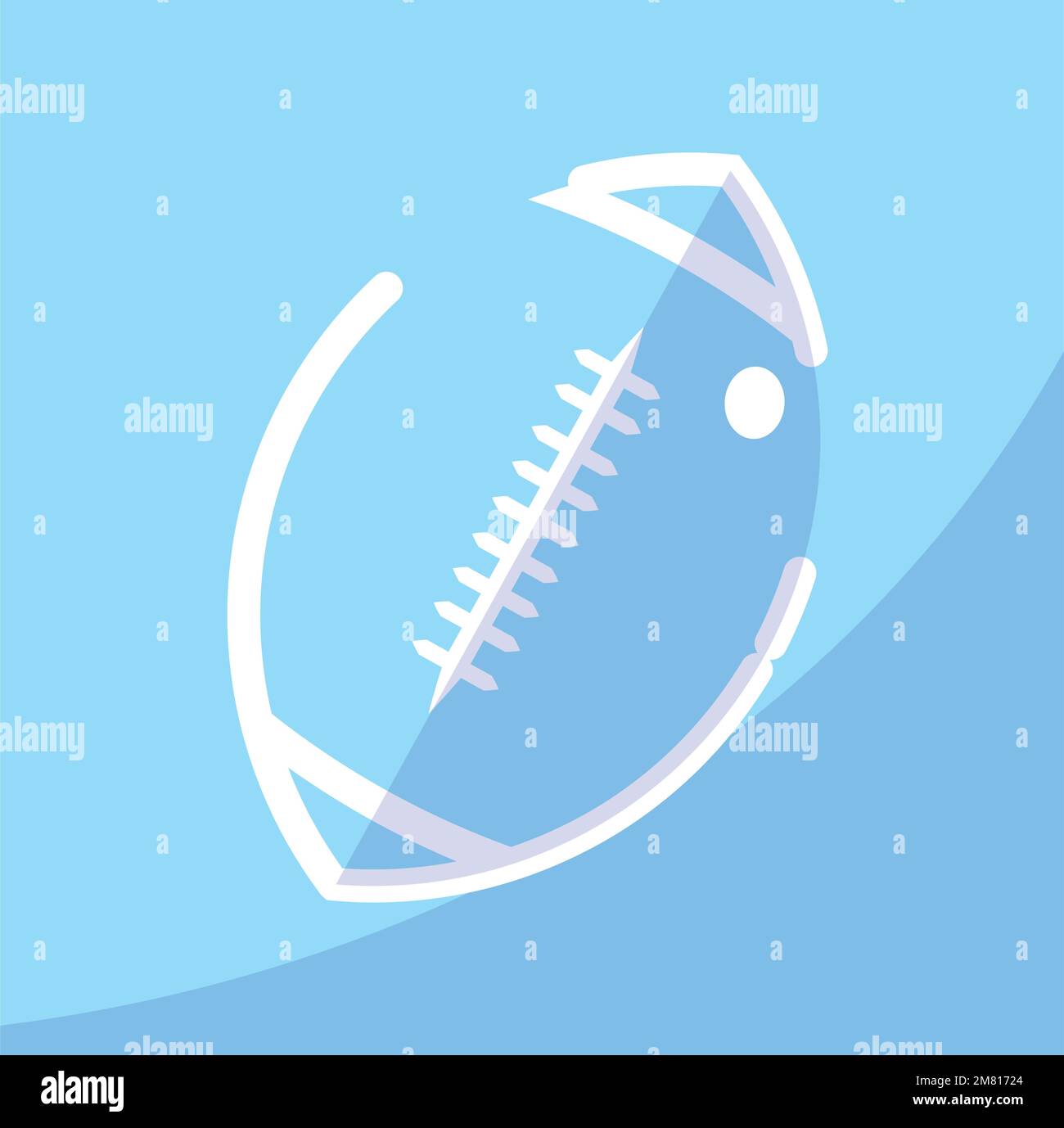 Pallone isolato in pelle da calcio icona Design piatto Vector Illustrazione Vettoriale