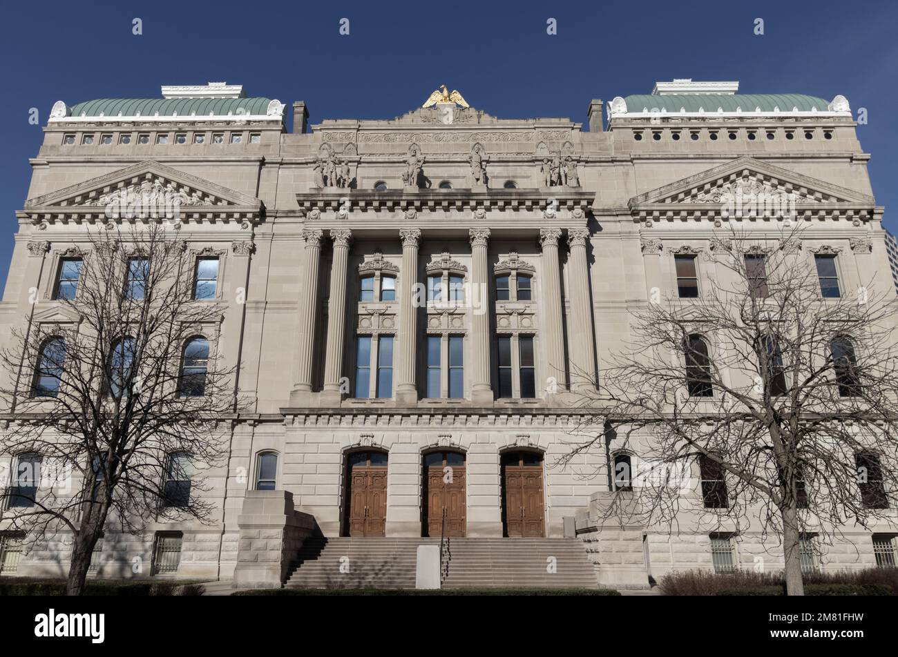 Indianapolis - circa Gennaio 2023: Indiana state House ala sud. Ospita il Governatore, l'Assemblea e la Corte Suprema. Foto Stock