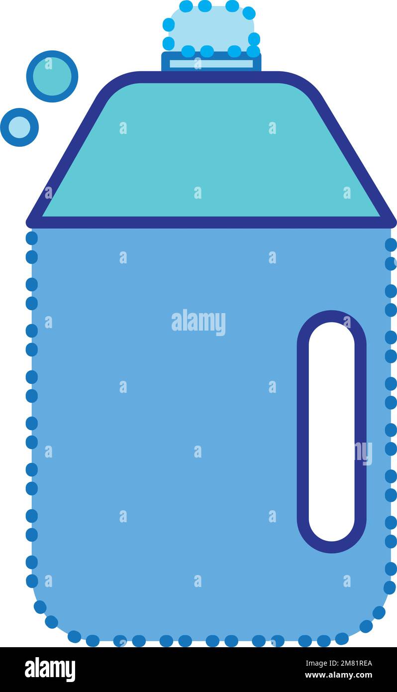 Icon Vector, pulizia della bottiglia di sapone liquido isolato Illustrazione Vettoriale