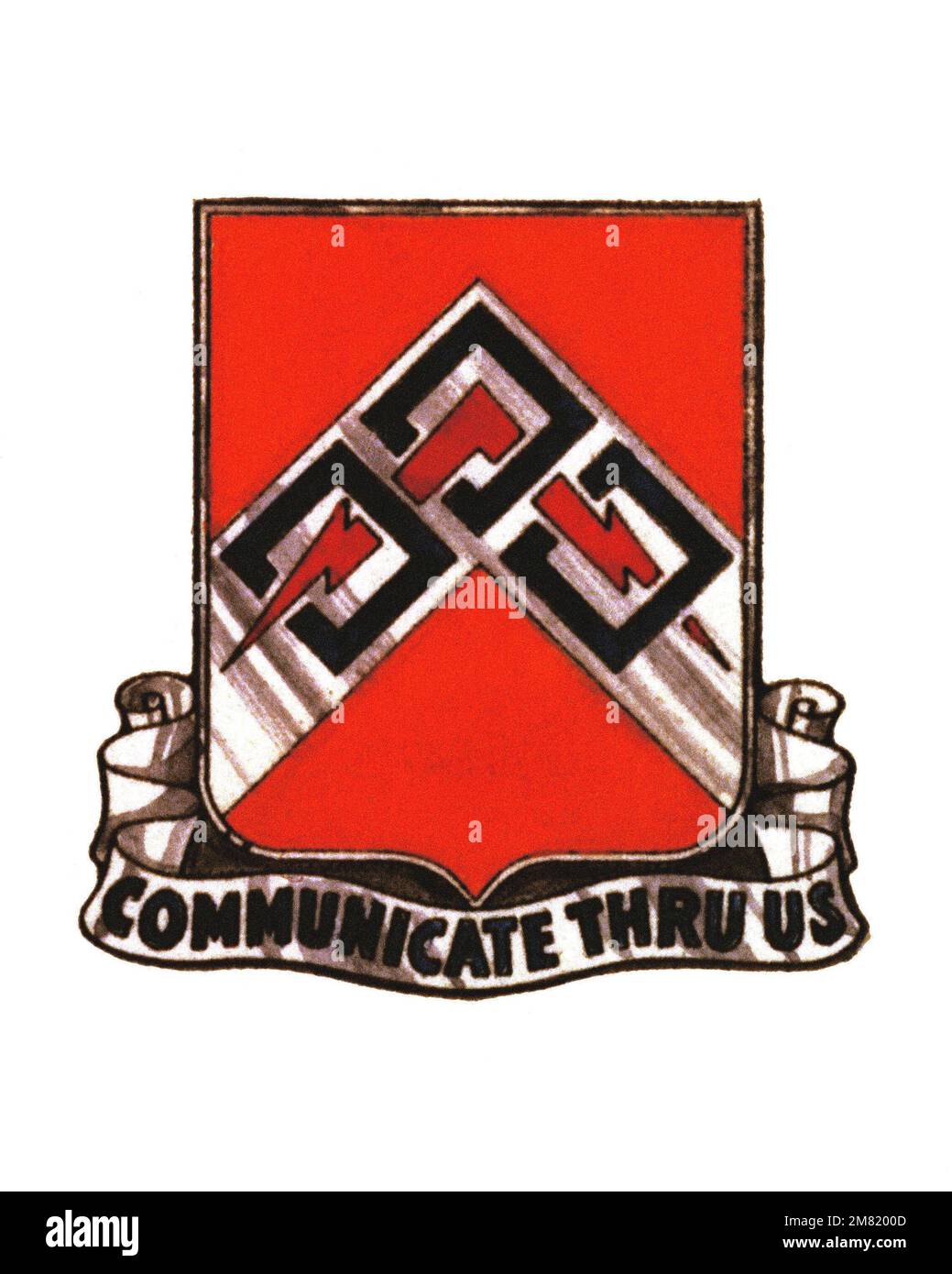 Insegne approvate per: Battaglione di segnale 937th. Paese: Sconosciuto Foto Stock