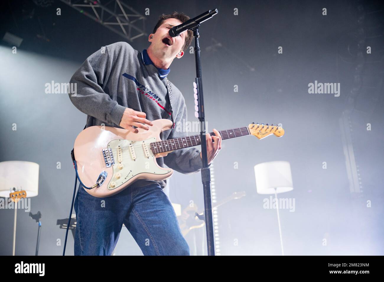 Manchester, Regno Unito. 11th AGennaio 2023. Dylan Minnette, Braeden Lemasters e Cole Preston della band Whallows suonano alla Manchester Academy. 2023-01-11. Credit: Gary Mather/Alamy Live News Foto Stock