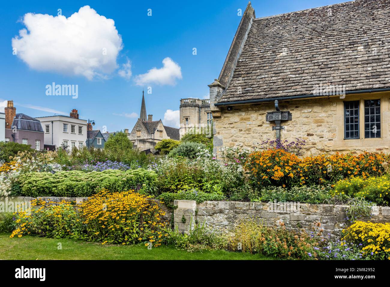 Giardini commemorativi del Christ Church College, Oxford, Oxfordshire, Inghilterra sudorientale Foto Stock