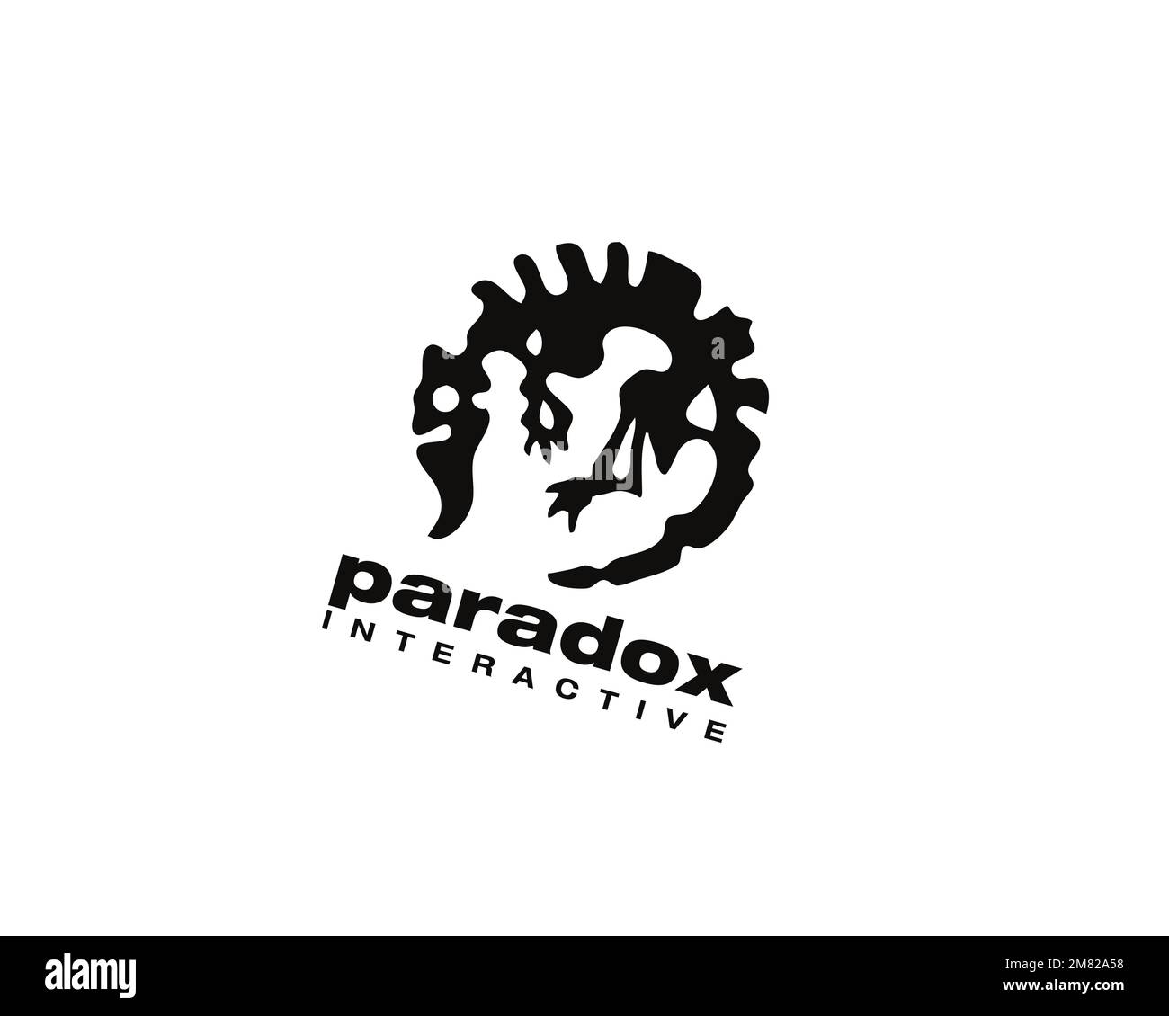 Paradox interattivo, logo ruotato, sfondo bianco B Foto Stock
