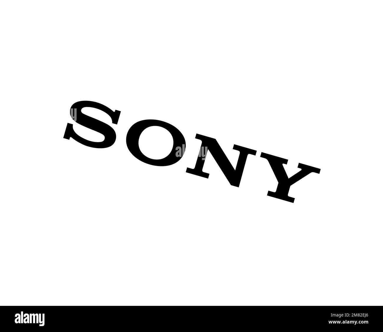 Sony Global Solutions, logo ruotato, sfondo bianco B Foto Stock