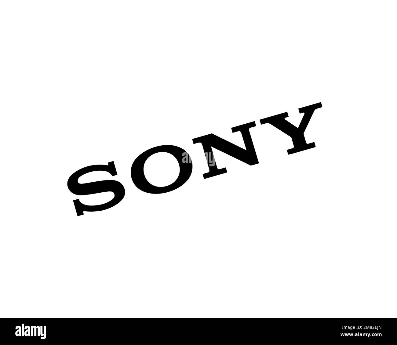 Sony Global Solutions, logo ruotato, sfondo bianco Foto Stock