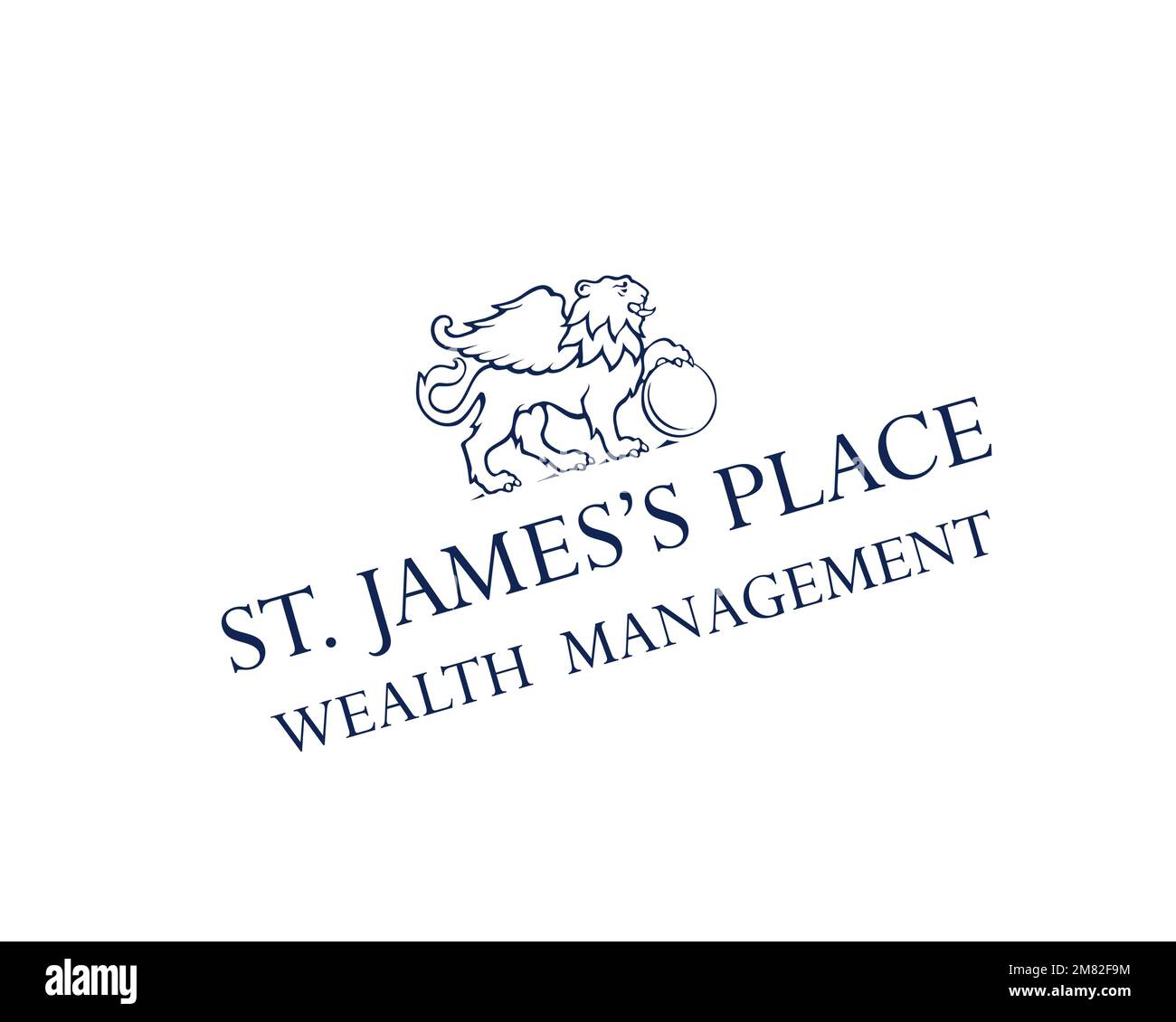 St James's Place plc, logo ruotato, sfondo bianco Foto Stock