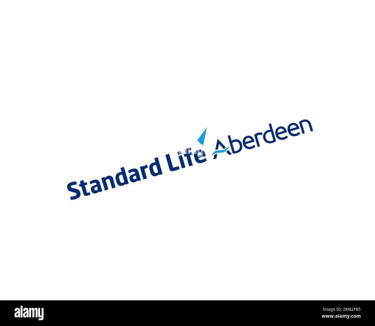 Standard Life Aberdeen, logo ruotato, sfondo bianco Foto Stock