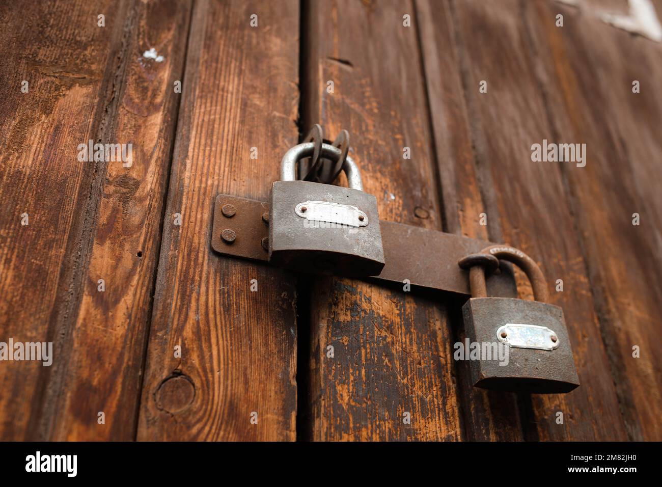 serrature arrugginite Foto Stock