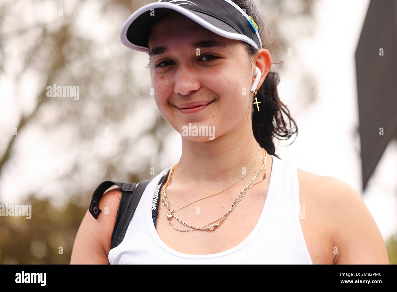 Melbourne, Australia, 12th Jan, 2023. Il tennista tedesco Eva Lys si è qualificato per la prima volta per il suo 21st° compleanno durante la qualificazione all'Australian Open 2023 a Melbourne Park. Photo credit: Frank Molter/Alamy Live news Foto Stock