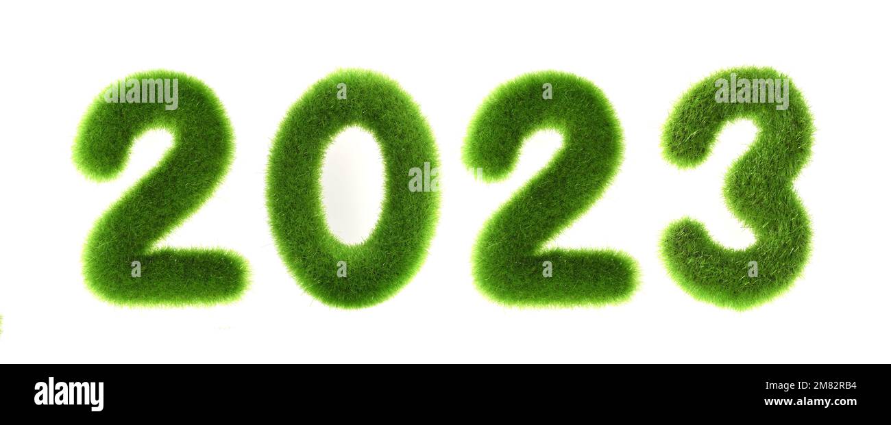 2023 nuovo anno grassato concetto isolato su sfondo bianco Foto Stock