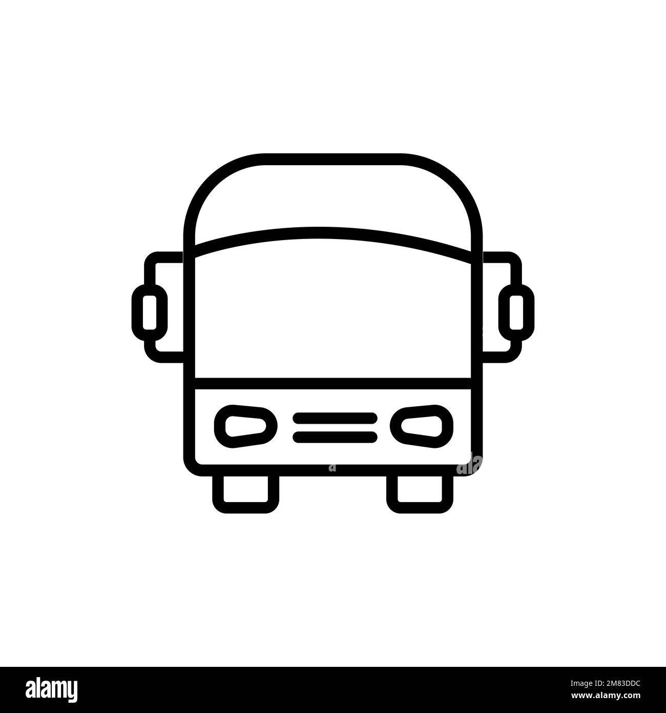 Design della corsa dell'icona del bus con corsa modificabile Illustrazione Vettoriale