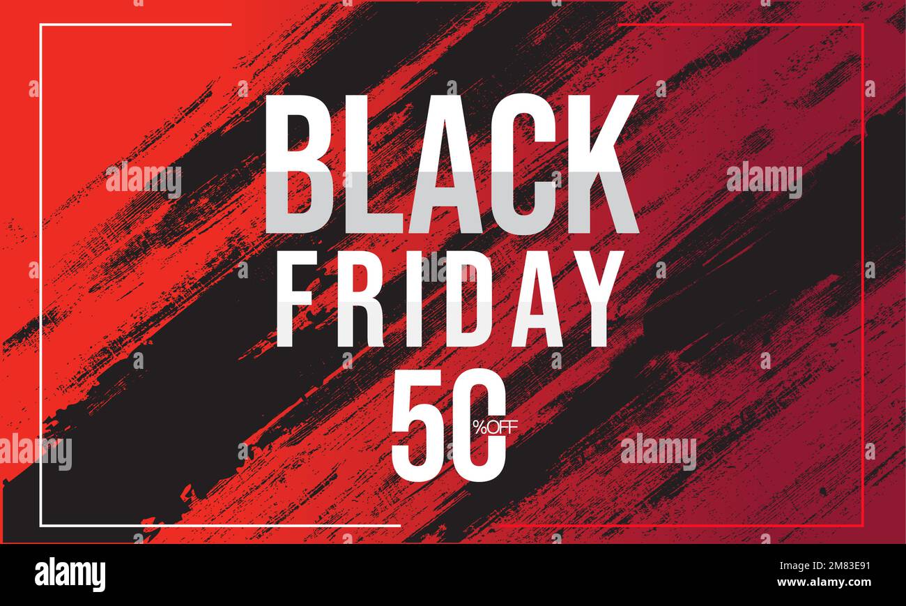 Black Friday offerta di vendita banner copertina design modello Illustrazione Vettoriale