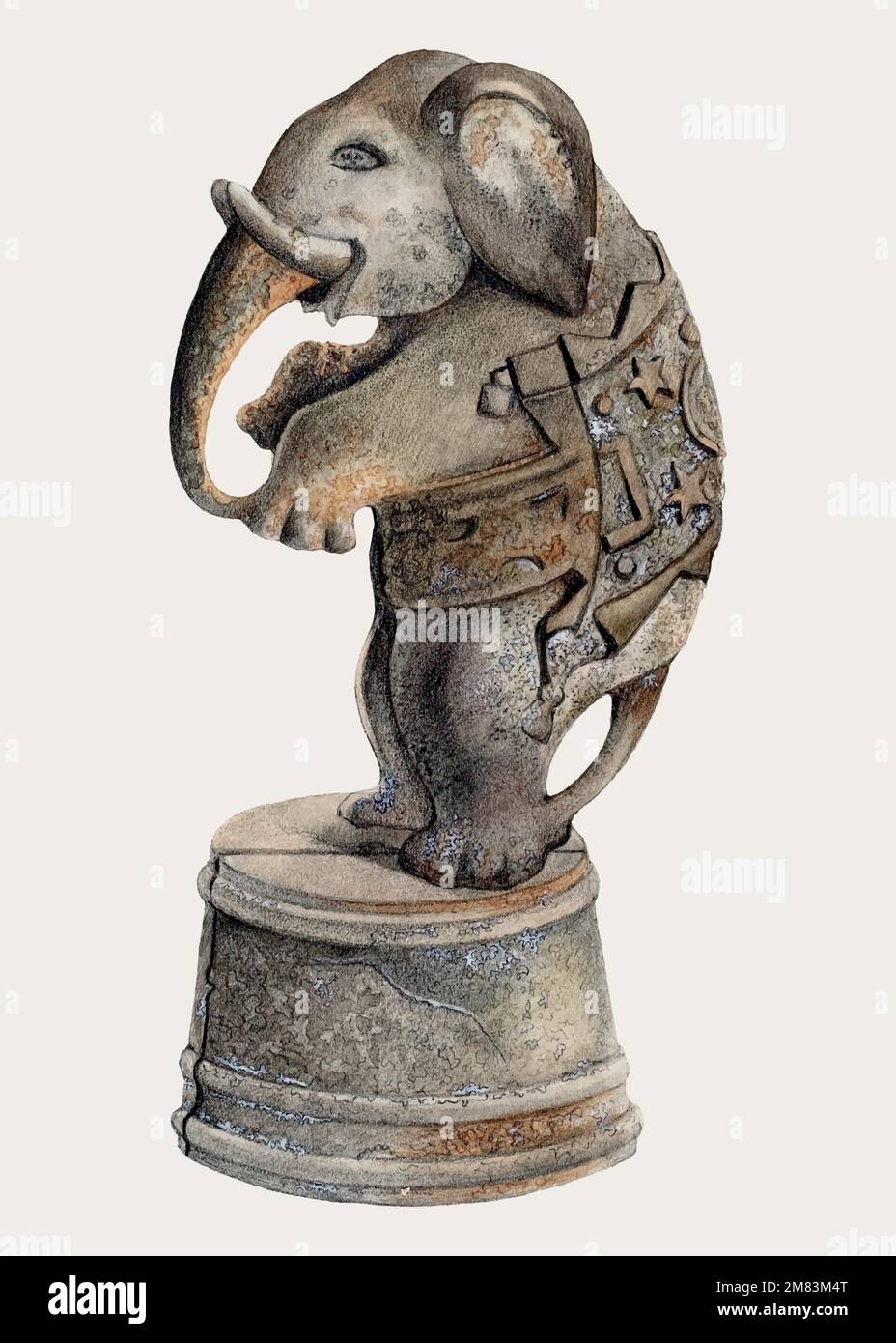 Vintage Penny bank illustrazione vettore, remixato dalla grafica di Grace Halpin Illustrazione Vettoriale