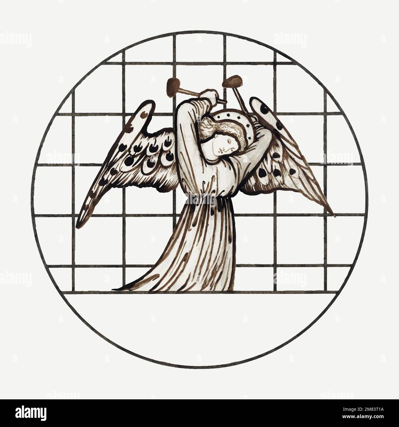 Angel illustrazione vettoriale, remixata da opere di Sir Edward Coley Burne&ndash;Jones Illustrazione Vettoriale