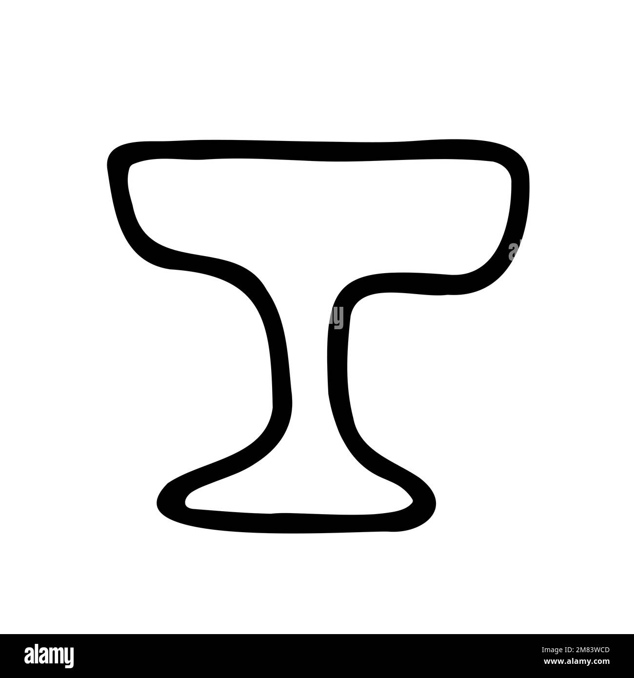 Doodle disegno a mano vaso illustrazione. Piastra di contorno isolata su sfondo bianco. Utensili da cucina accoglienti, stoviglie, piatti per cibo, recipiente di frutta, serv Illustrazione Vettoriale