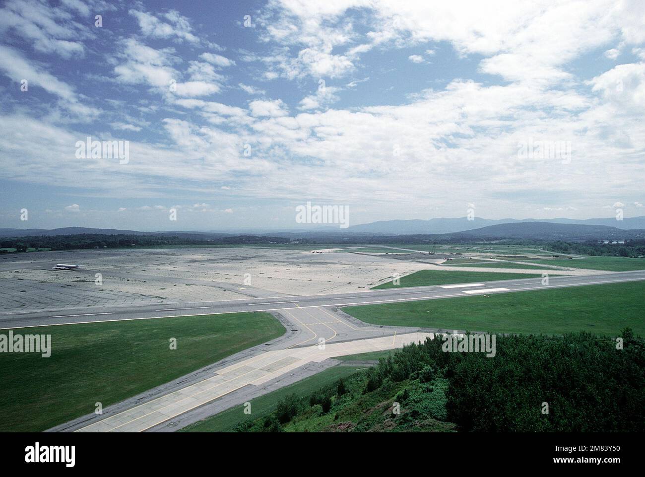 Vista del cantiere dell'aeroporto internazionale di Stewart per le strutture di supporto degli aerei C-5A Galaxy di 105th Military Airlift Group, New York Air National Guard. Base: Newburgh Stato: New York (NY) Paese: Stati Uniti d'America (USA) Foto Stock