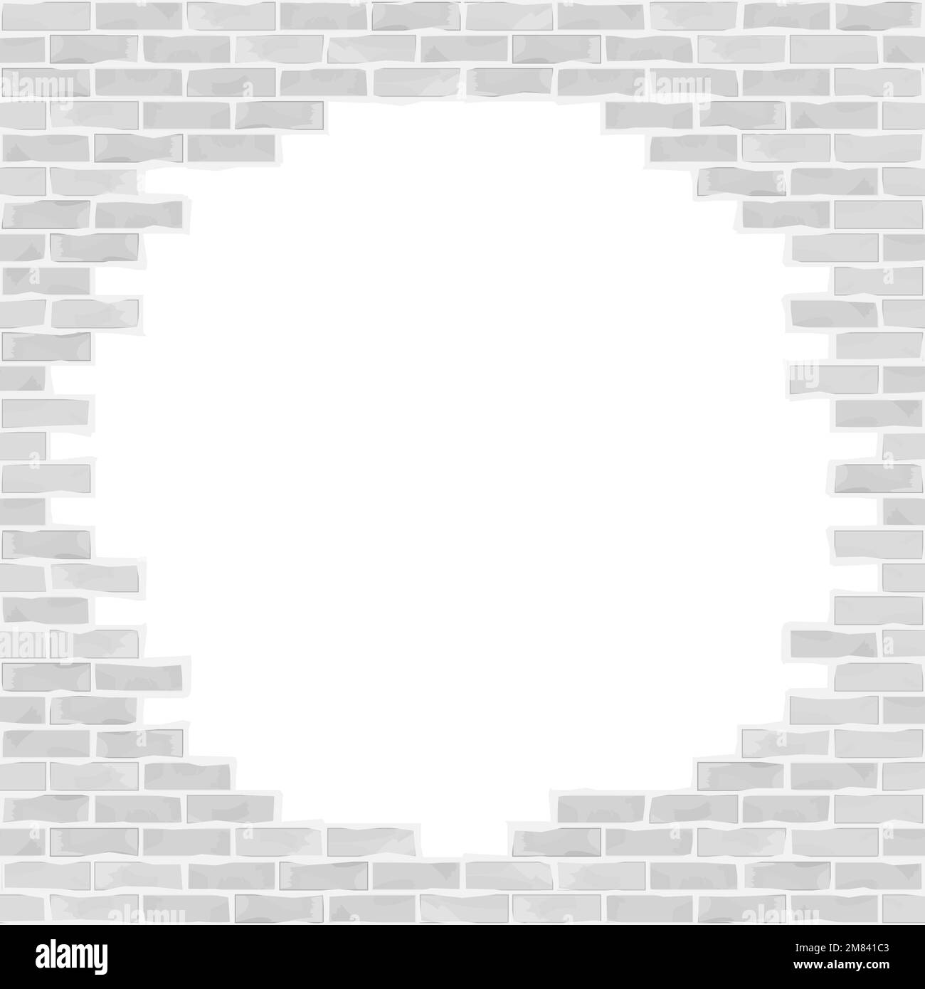 Muro di mattoni rotto, illustrazione vettore eps10 Illustrazione Vettoriale