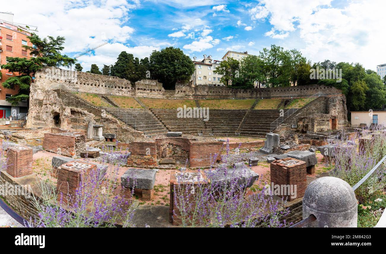 Il Teatro Romano di Trieste. Foto Stock