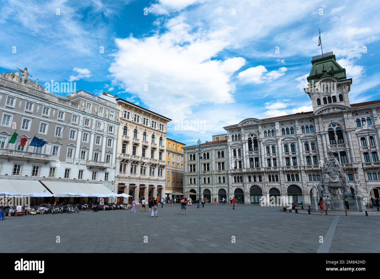 Piazza dell'unità d'Italia a Trieste Foto Stock