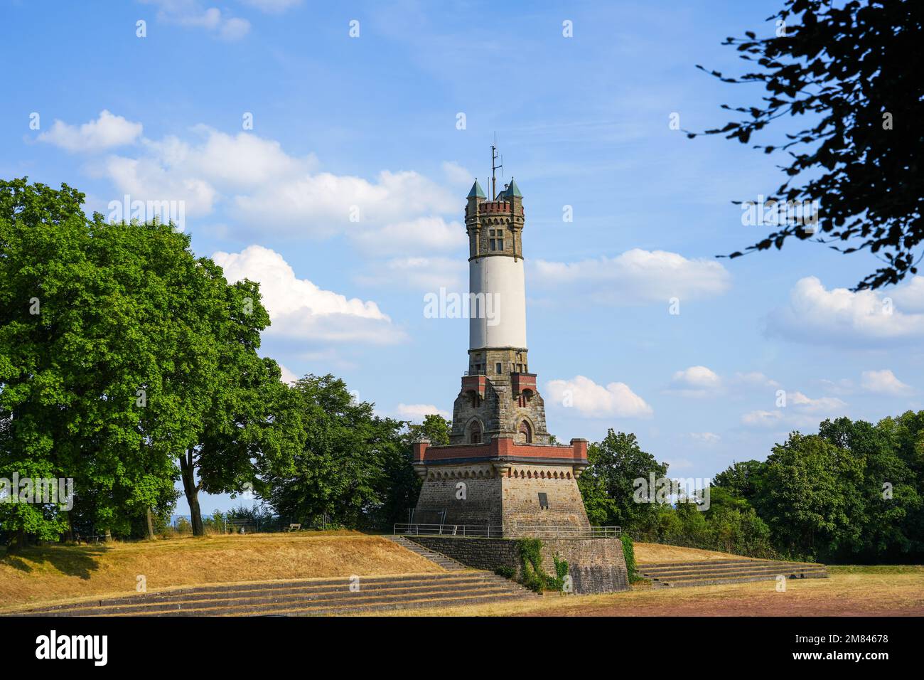 Harkort Tower a Wetter. Vecchia torre di osservazione nella zona della Ruhr. Foto Stock