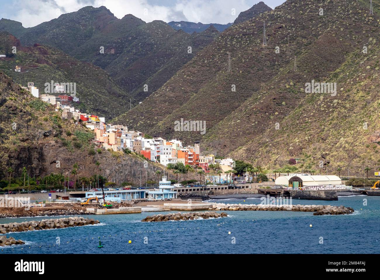 Playa Valleseco, Santa Cruz de Tenerife, Spagna, Isole Canarie, al largo dell'Africa occidentale. Foto Stock